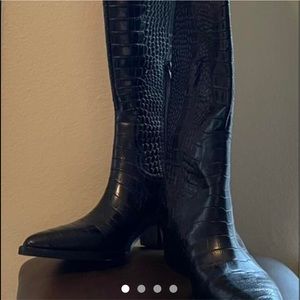 Gianni Bini Black Cowboy Boots